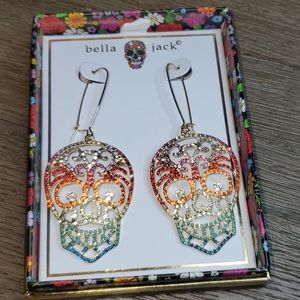 Bella Jack Colorful Skull Dangle Earrings